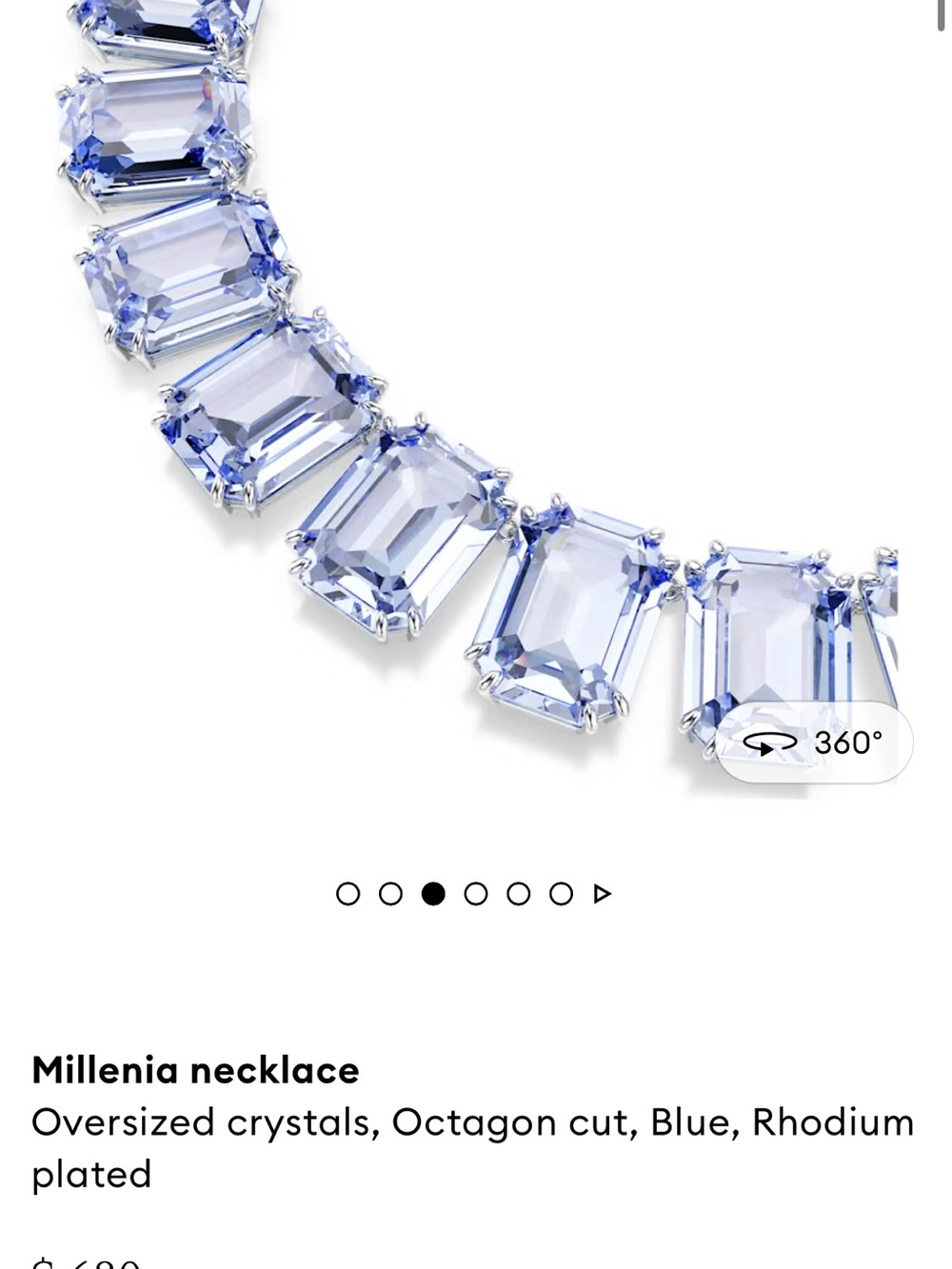 Swarovski Blue Millenia Necklace Originally $680 - Picture 5 of 6